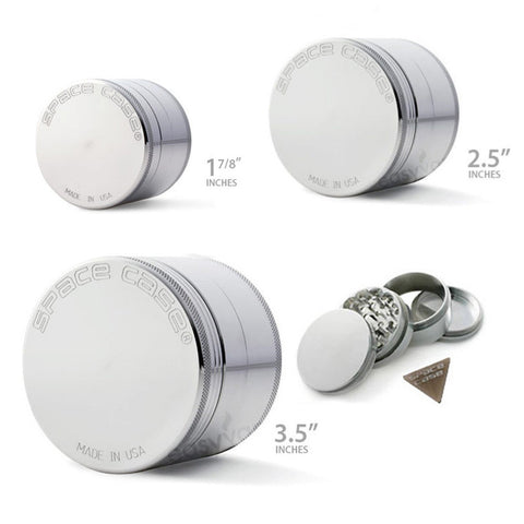 Space Case 4 Piece Aluminum Grinder Sifter - Small, Medium or Large