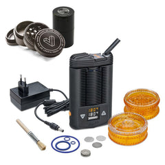 Mighty Vaporizer By Storz & Bickel Angled View With Accessories And Free Bonus Items - Planet of the Vapes