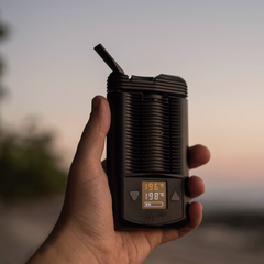 Mighty Vaporizer By Storz & Bickel Front View - Planet of the Vapes In Hand
